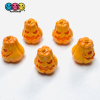 3D Pumpkin Halloween Holiday Jack-O-Lantern Cabochons Decoden Charm 5 pcs PLAYCODE3 Charm