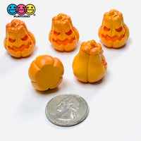 3D Pumpkin Halloween Holiday Jack-O-Lantern Cabochons Decoden Charm 5 pcs PLAYCODE3 Charm