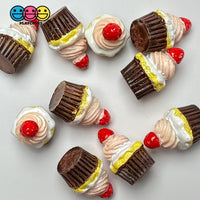 3D Strawberry Cup Cake Fake Sweets Flatback Cabochons Decoden Charm 10 Pcs Playcode3 Llc