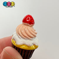 3D Strawberry Cup Cake Fake Sweets Flatback Cabochons Decoden Charm 10 Pcs Playcode3 Llc