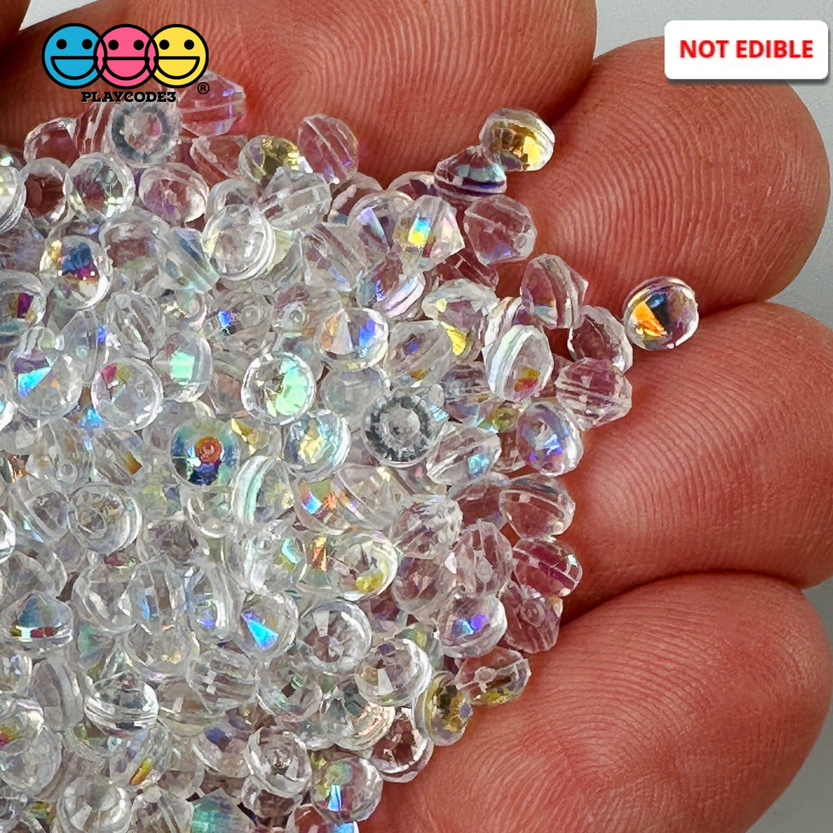 4mm Diamond Shape Acrylic Rhinestone Beads Caviar Faux Sprinkles Decod ...