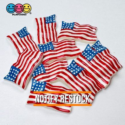 4Th Of July American Flag Flatback Cabochons Decoden Charm 10 Pcs Playcode3
