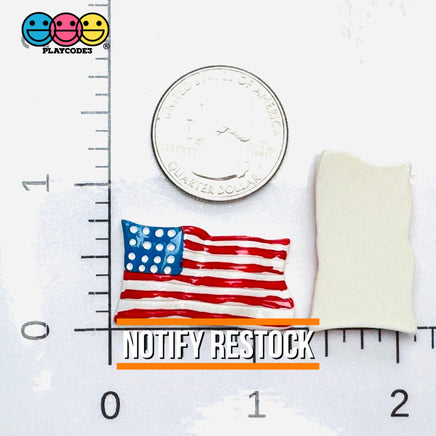 4Th Of July American Flag Flatback Cabochons Decoden Charm 10 Pcs Playcode3
