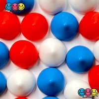 4Th Of July Faux Chocolate Chips Colors Red White Blue Fake Food Realistic Charm Cabochons 24 Pcs