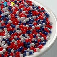 4Th Of July Mix Nonpareil Glass 1.9Mm Beads Caviar Faux Sprinkles Decoden Fake Bead