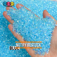 500G Bingsu Beads Slime Crunchy Iridescent Crafting Supplies Cut Plastic Straws Blue / 500 Grams
