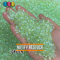 500G Bingsu Beads Slime Crunchy Iridescent Crafting Supplies Cut Plastic Straws Green / 500 Grams