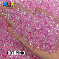 500G Bingsu Beads Slime Crunchy Iridescent Crafting Supplies Cut Plastic Straws Hot Pink / 500 Grams