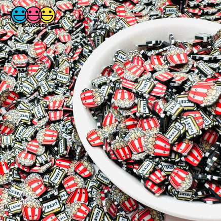 5Mm Movie Night Tickets Popcorns Theme Fake Clay Sprinkles Decoden Fimo Jimmies Playcode3 Llc