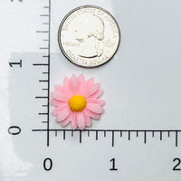 Daisy Delight Pink Fake Floral Flower Spring Summer Floral Flatback Cabochons Decoden Charm 10 pcs
