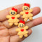 Gingerbread Woman With Heart Bow Christmas Holiday Flatback Cabochons Decoden Charm 10 pcs