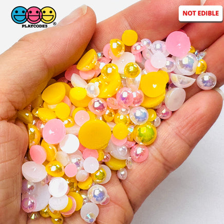 Acrylic Rhinestone Flatback 10/8/6/4Mm Beads Faux Sprinkles Decoden Slime Supplies Jewelry Fake