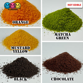 Agate Powder Faux Food Topping - Colorful Craft Slime Fake Bake Matcha Turmeric Chocolate Texture