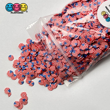 American Flag Disc Mix Fimo Patriotic Fake Bake Usa Sprinkles Confetti Funfetti Sprinkle