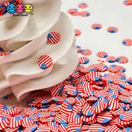 American Flag Disc Mix Fimo Patriotic Fake Bake Usa Sprinkles Confetti Funfetti Sprinkle
