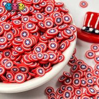 American Flag Hero Shield 4Th Of July Fimo Slice Fake Sprinkles Patriotic Decoden Jimmies 10Mm 10