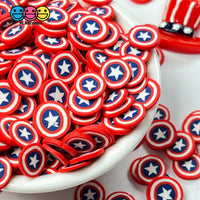 American Flag Hero Shield 4Th Of July Fimo Slice Fake Sprinkles Patriotic Decoden Jimmies 10Mm 20