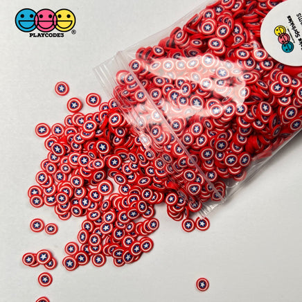 American Flag Hero Shield 4Th Of July Fimo Slice Fake Sprinkles Patriotic Decoden Jimmies 10Mm