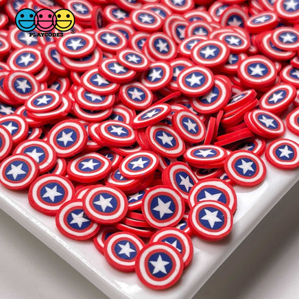 American Flag Hero Shield 4Th Of July Fimo Slice Fake Sprinkles Decoden Jimmies 10Mm Sprinkle