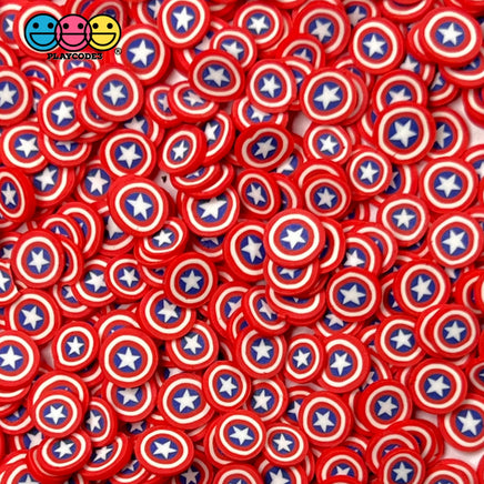 American Flag Hero Shield 4Th Of July Fimo Slice Fake Sprinkles Patriotic Decoden Jimmies 10Mm