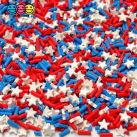 American Flag Patriotic Memorial Day 4Th Of July Clay Sprinkles Mix Decoden Sprinkle