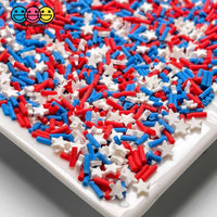 American Flag Patriotic Memorial Day 4Th Of July Clay Sprinkles Mix Decoden Sprinkle