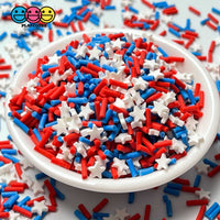 American Flag Patriotic Memorial Day 4Th Of July Clay Sprinkles Mix Decoden Sprinkle