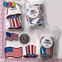 American Flag Theme Independence Day 4Th Of July Planar Patriotic Decoden 10Pcs