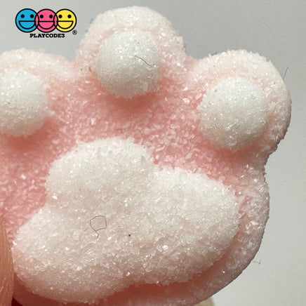Animal Pink Paw Cat Rabbit Dog Easter Holiday Flatback Cabochons Decoden Charm 10 Pcs