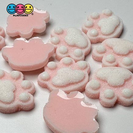Animal Pink Paw Cat Rabbit Dog Easter Holiday Flatback Cabochons Decoden Charm 10 Pcs