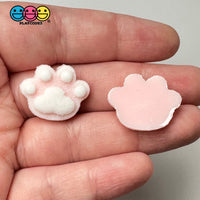 Animal Pink Paw Cat Rabbit Dog Easter Holiday Flatback Cabochons Decoden Charm 10 Pcs
