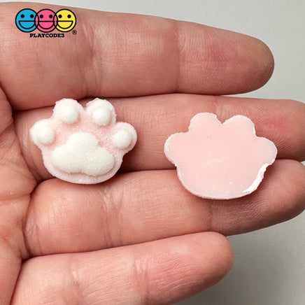 Animal Pink Paw Cat Rabbit Dog Easter Holiday Flatback Cabochons Decoden Charm 10 Pcs