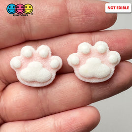Animal Pink Paw Cat Rabbit Dog Easter Holiday Flatback Cabochons Decoden Charm 10 Pcs