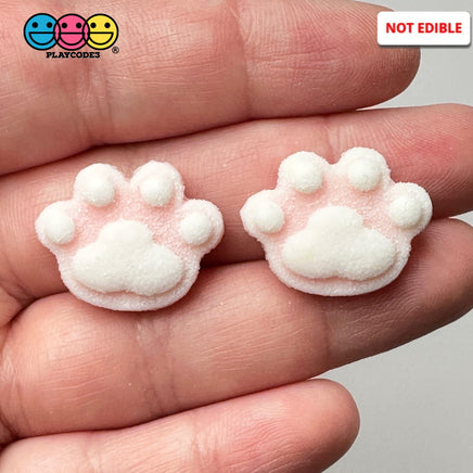 Animal Pink Paw Cat Rabbit Dog Easter Holiday Flatback Cabochons Decoden Charm 10 Pcs