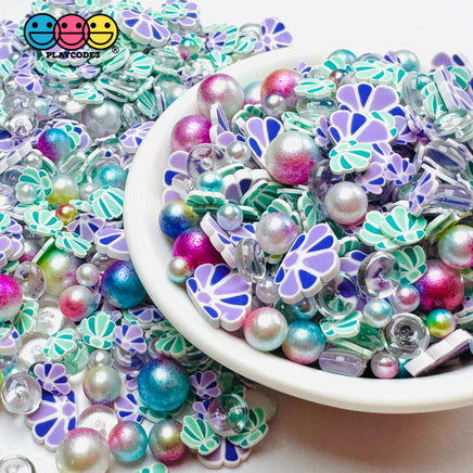 Aqua Mermaid Sea Ocean Beach Summer Beads Fishbow 5Mm Fake Clay Sprinkles Decoden Fimo Jimmies