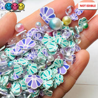 Aqua Mermaid Sea Ocean Beach Summer Beads Fishbow 5Mm Fake Clay Sprinkles Decoden Fimo Jimmies