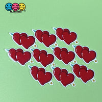 Arrow Through Hearts Valentine Planar Flatback Cabochon Decoden