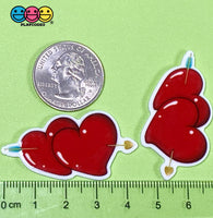 Arrow Through Hearts Valentine Planar Flatback Cabochon Decoden