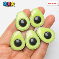 Avocado Halves Flatback Charm Fake Food Avocados With Seed Cabochons Decoden 10 Pcs