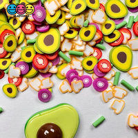 Avocado Toast Mix Fimo Fake Sprinkles Faux Avocados Food Confetti Funfetti Sprinkle