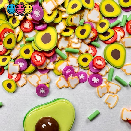 Avocado Toast Mix Fimo Fake Sprinkles Faux Avocados Food Confetti Funfetti Sprinkle