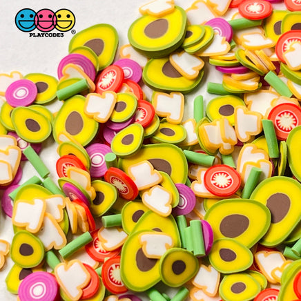 Avocado Toast Mix Fimo Fake Sprinkles Faux Avocados Food Confetti Funfetti Sprinkle