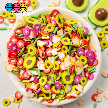 Avocado Toast Mix Fimo Fake Sprinkles Faux Avocados Food Confetti Funfetti Sprinkle