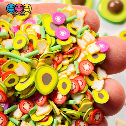 Avocado Toast Mix Fimo Fake Sprinkles Faux Avocados Food Confetti Funfetti Sprinkle
