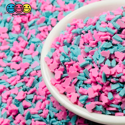 Baby Shower Blue Bottle Pink Bodysuits 5Mm Fake Clay Sprinkles Decoden Fimo Jimmies 10 Grams /