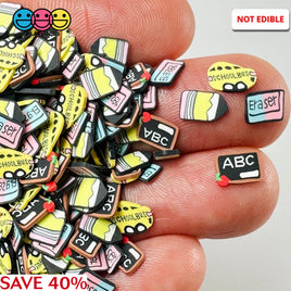 Back To School 5Mm Bus Pencil Eraser Fake Clay Sprinkles Decoden Fimo Jimmies Playcode3 Llc 10 Grams