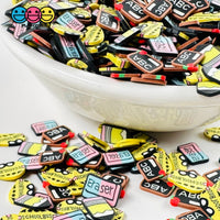 Back To School 5Mm Bus Pencil Eraser Fake Clay Sprinkles Decoden Fimo Jimmies Playcode3 Llc Sprinkle