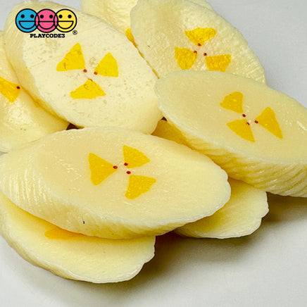 Banana Angled Slices Imitation Fake Food Life Like Bendable Plastic Resin 10 Pcs Playcode3 Llc
