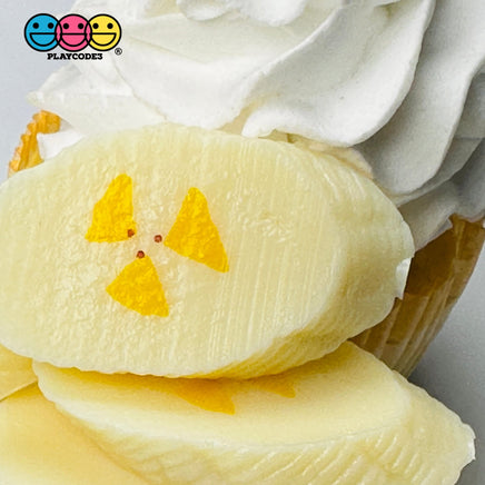 Banana Angled Slices Imitation Fake Food Life Like Bendable Plastic Resin 10 Pcs Playcode3 Llc