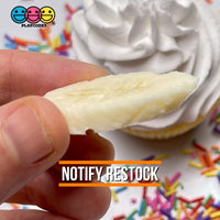 Banana Angled Slices Realistic Imitation Fake Food Life Like Bendable Plastic Resin 10 Pcs Playcode3
